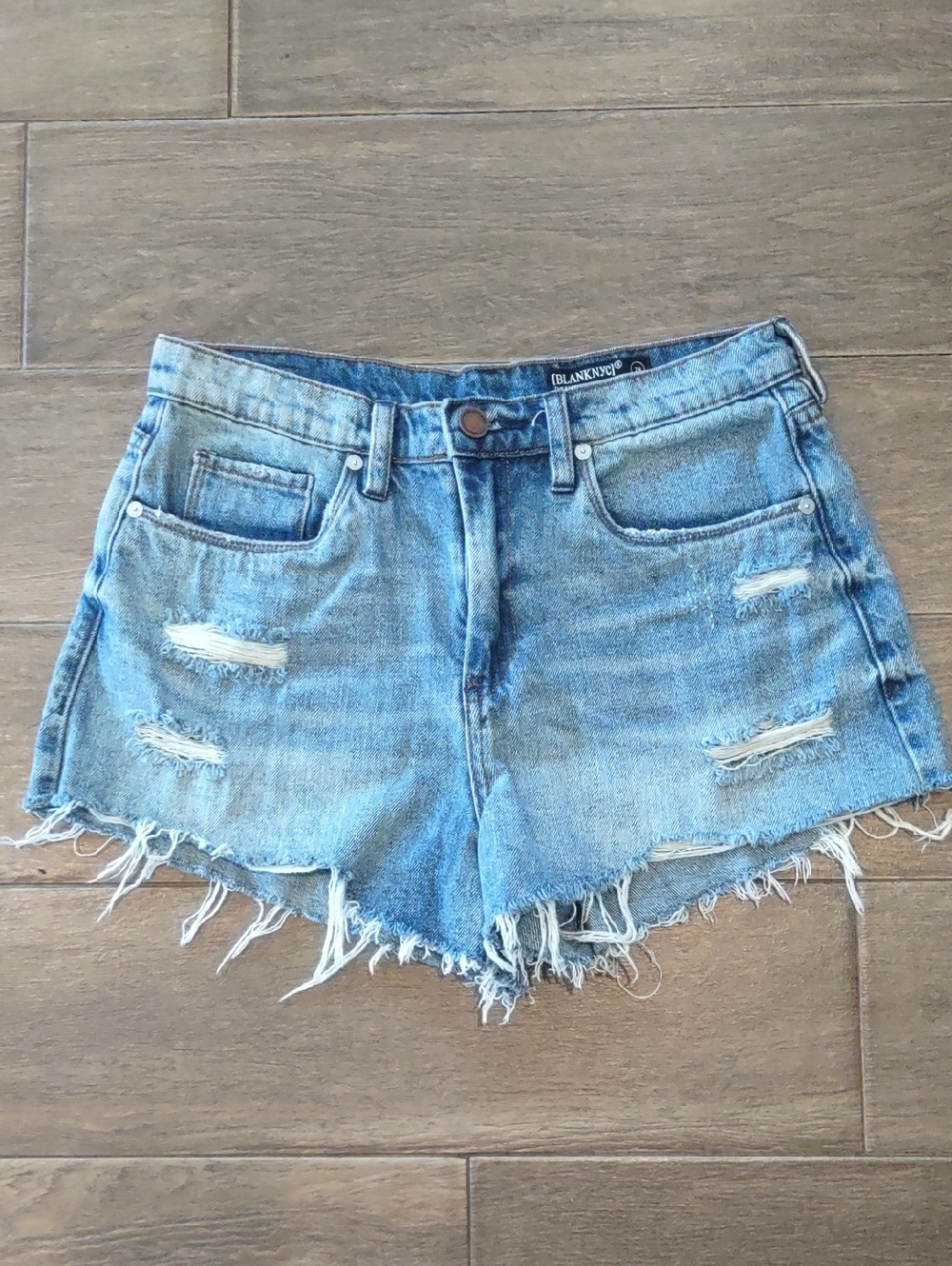 BlankNYC Denim Shorts, Vintage High-rise, Distressed, Size 28, NWOT